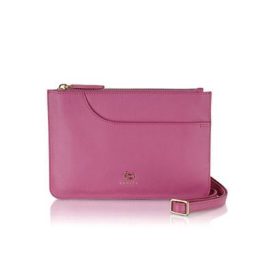 Small pink leather 'Pockets' cross body